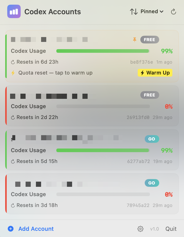 Codex Accounts screenshot