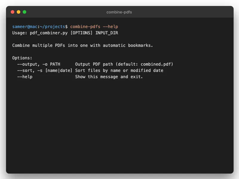 Merge PDFs with Bookmarks — Free PDF Combiner Tool screenshot