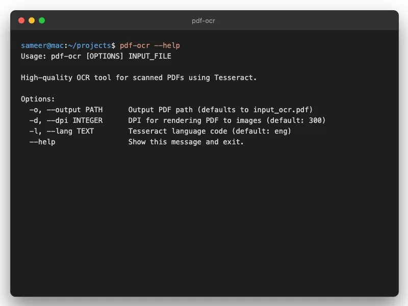 PDF OCR Tool — Make Scanned PDFs Searchable (Free & Open Source) screenshot